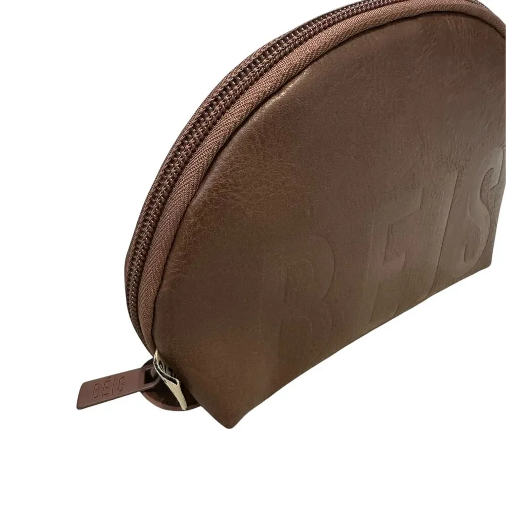 BEIS The Cosmetic Pouch Size Small in Maple Brown